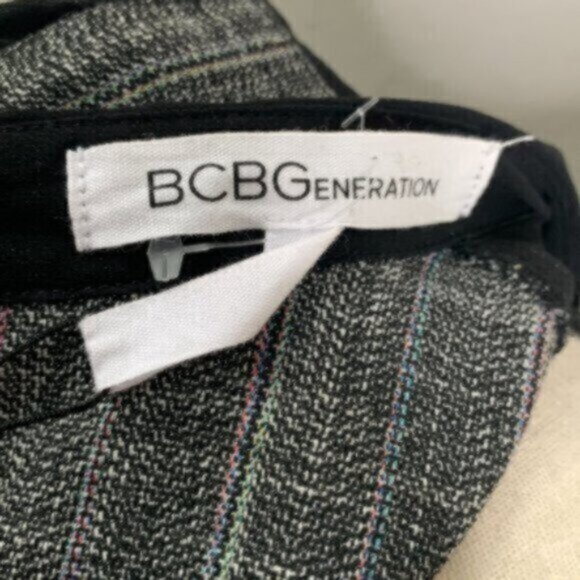 NWT BCBGeneration Black Sheer Sleeve Twill Plaid Pattern Dress - Picture 15 of 15